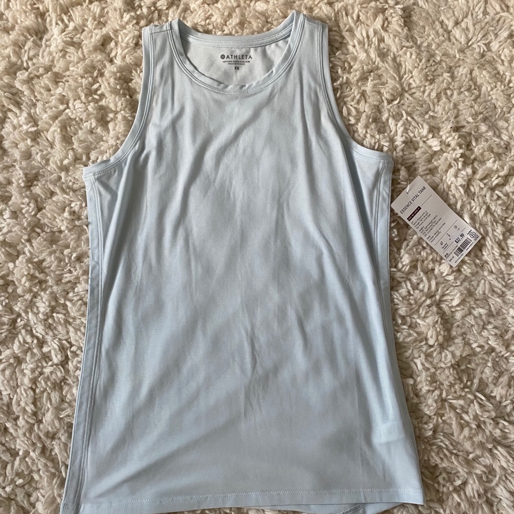 light blue tank top